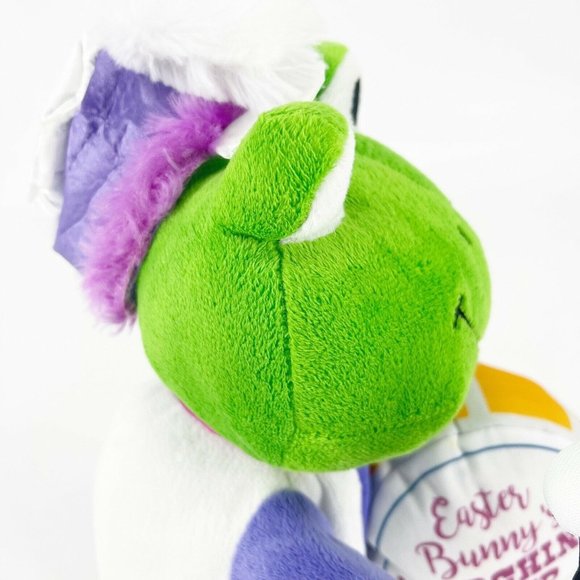 Gemmy FROG Easter Bunny Marching Band Animated Singing Plush Drummer Tested Work - Picture 8 of 12